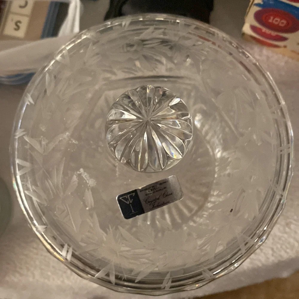 Crystal Glass Industries made in Hungary Handcut 24% Lead Crystal JAR/CANDY DISH